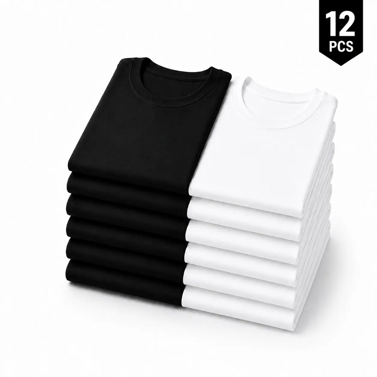 12-Pack$39.99 ;6-Pack$29.99 Great Value Stock Up ;Men's 180 GSM Crew Neck Short-Sleeve T-Shirts - Black, White Color Options t shirts for men clothing fashion plain style t shirt packs for men 12pack t shirts for men summer shirts,back to school,sohochic