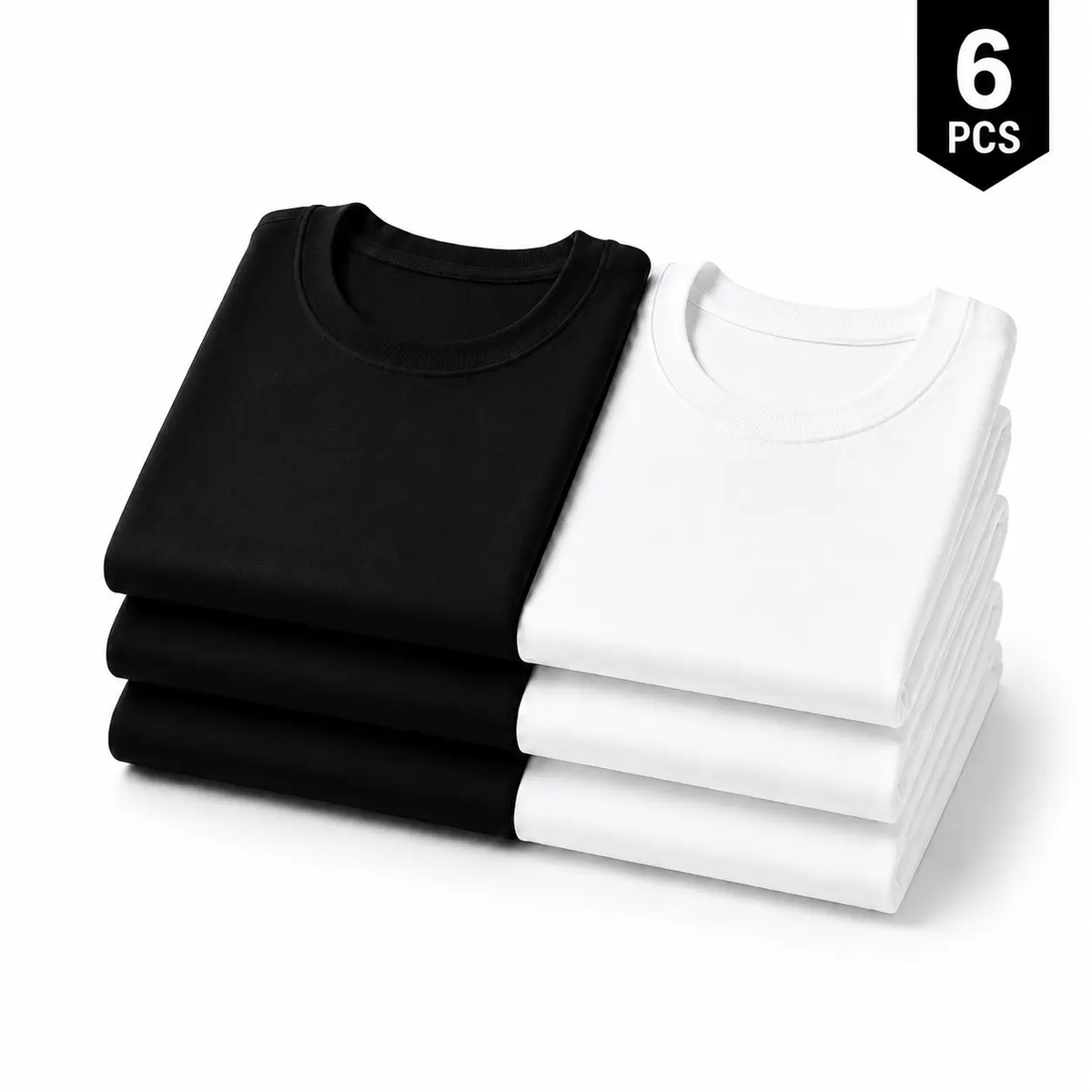 12-Pack$39.99 ;6-Pack$29.99 Great Value Stock Up ;Men's 180 GSM Crew Neck Short-Sleeve T-Shirts - Black, White Color Options t shirts for men clothing fashion plain style t shirt packs for men 12pack t shirts for men summer shirts,back to school,sohochic