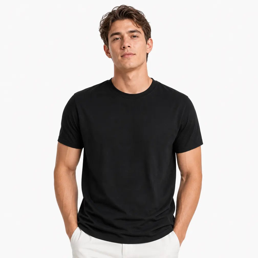 12-Pack$39.99 ;6-Pack$29.99 Great Value Stock Up ;Men's 180 GSM Crew Neck Short-Sleeve T-Shirts - Black, White Color Options t shirts for men clothing fashion plain style t shirt packs for men 12pack t shirts for men summer shirts,back to school,sohochic