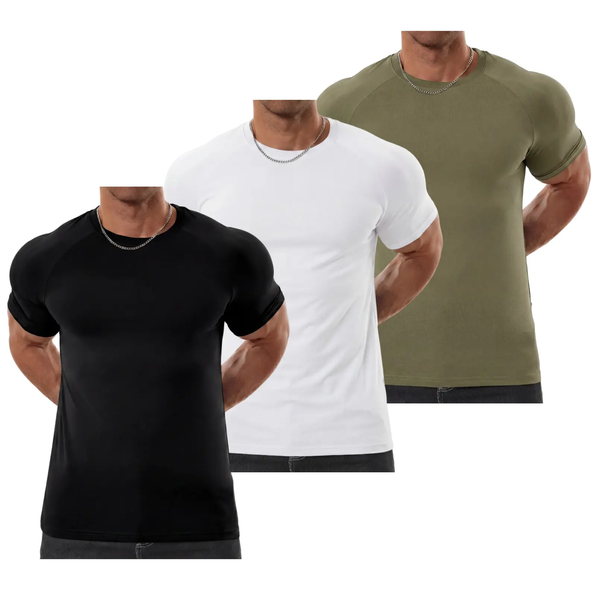 Men's Raglan Sleeve Tee, Athletic Tapered Fit